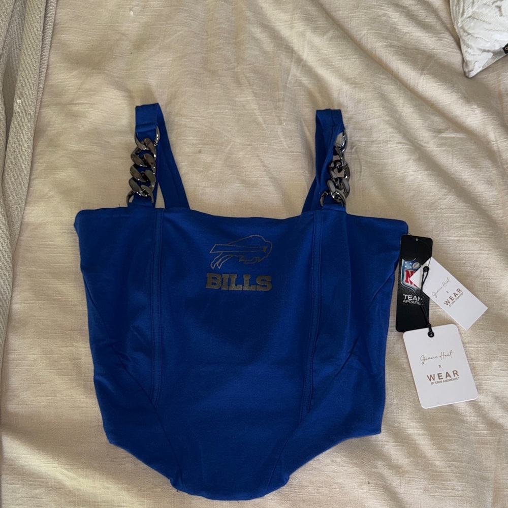 NFL Buffalo Bills Royal Blue Chain-Strap Women's Tank Top